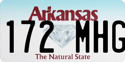 AR license plate 172MHG