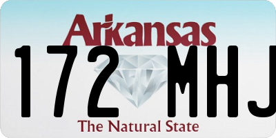 AR license plate 172MHJ