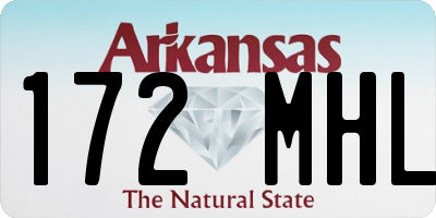 AR license plate 172MHL
