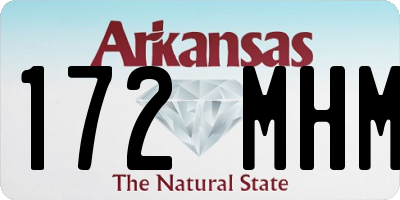 AR license plate 172MHM