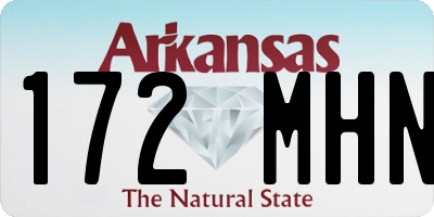 AR license plate 172MHN
