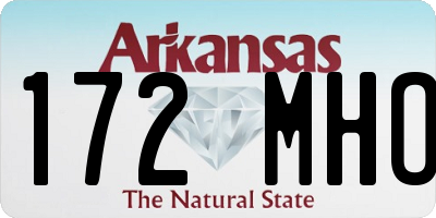 AR license plate 172MHO