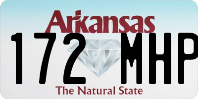 AR license plate 172MHP