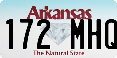 AR license plate 172MHQ