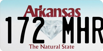 AR license plate 172MHR