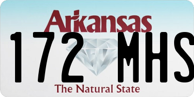 AR license plate 172MHS