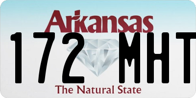 AR license plate 172MHT