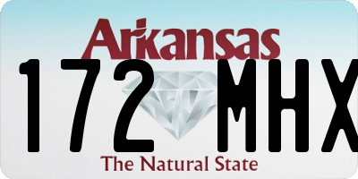 AR license plate 172MHX