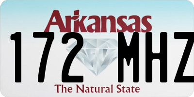 AR license plate 172MHZ