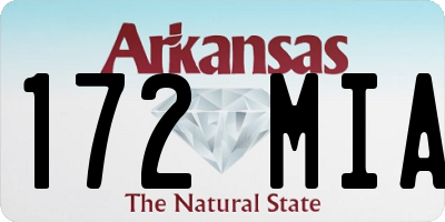 AR license plate 172MIA