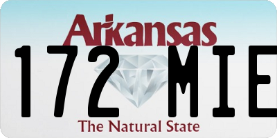 AR license plate 172MIE