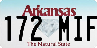 AR license plate 172MIF