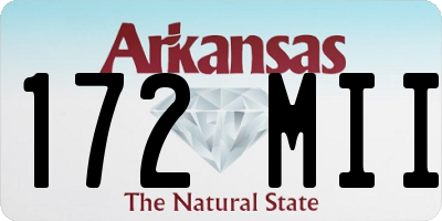 AR license plate 172MII