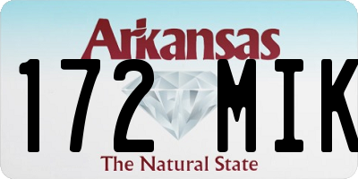 AR license plate 172MIK