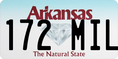 AR license plate 172MIL