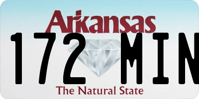 AR license plate 172MIN