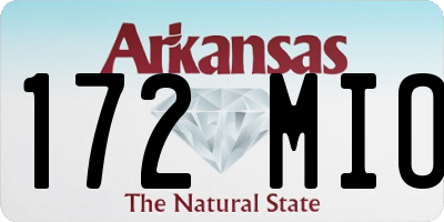 AR license plate 172MIO