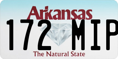 AR license plate 172MIP