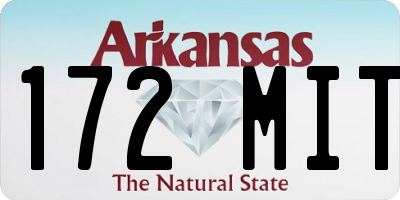 AR license plate 172MIT