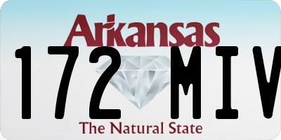 AR license plate 172MIV