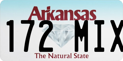 AR license plate 172MIX