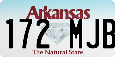 AR license plate 172MJB