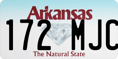 AR license plate 172MJC