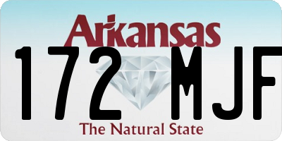 AR license plate 172MJF