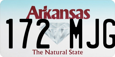 AR license plate 172MJG