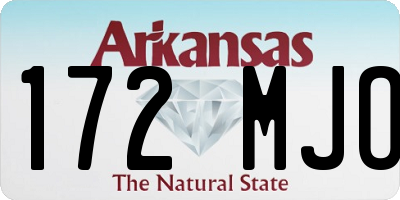 AR license plate 172MJO