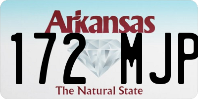 AR license plate 172MJP