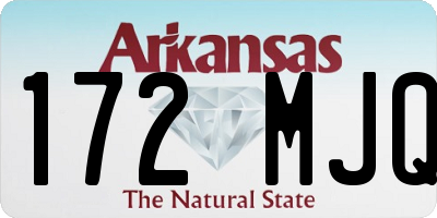 AR license plate 172MJQ