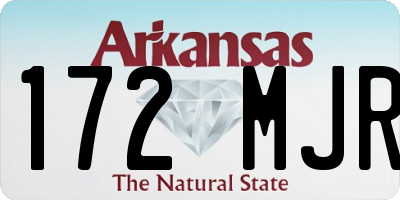 AR license plate 172MJR