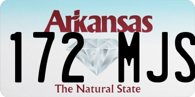 AR license plate 172MJS
