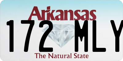 AR license plate 172MLY