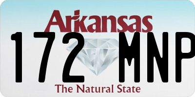 AR license plate 172MNP