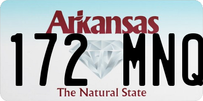 AR license plate 172MNQ