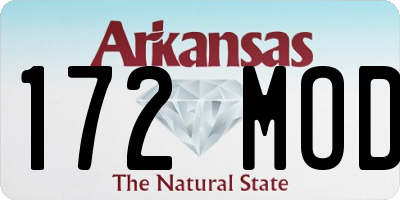 AR license plate 172MOD