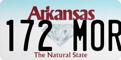 AR license plate 172MOR
