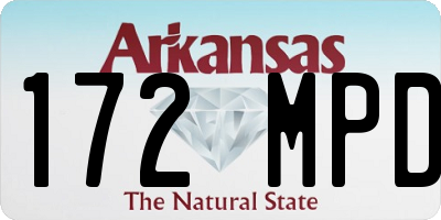 AR license plate 172MPD