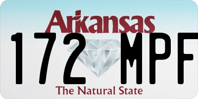 AR license plate 172MPF