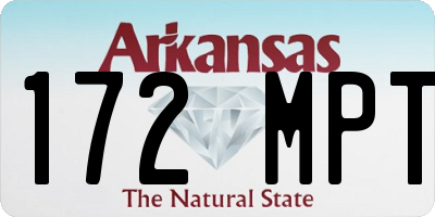 AR license plate 172MPT
