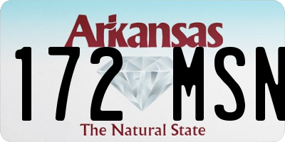 AR license plate 172MSN