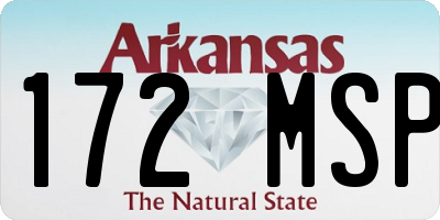 AR license plate 172MSP