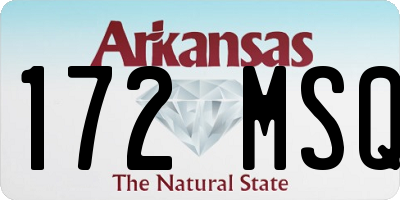 AR license plate 172MSQ