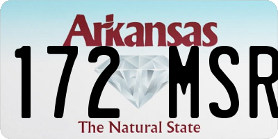 AR license plate 172MSR