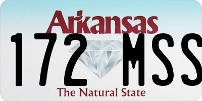 AR license plate 172MSS
