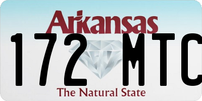 AR license plate 172MTC