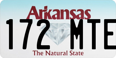 AR license plate 172MTE