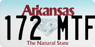 AR license plate 172MTF